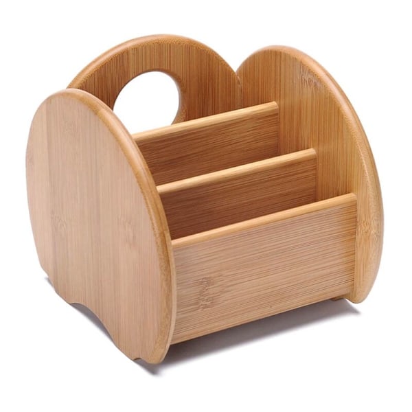 Coffee Table Remote Control Holder Cosmetic Collection Receipt Inclusion Organizer Storage Bamboo Wooden Box Holders, S