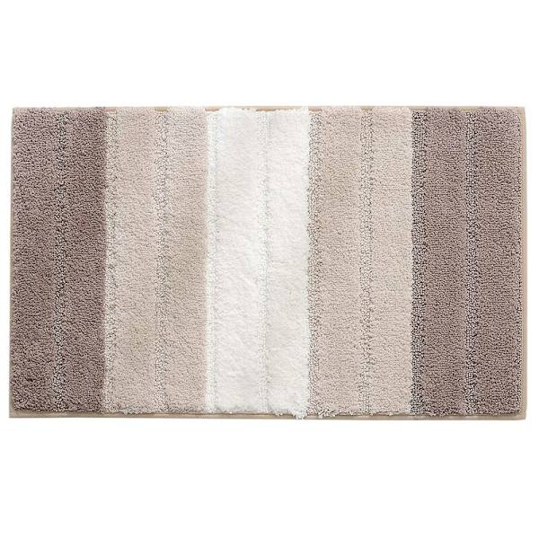 Lyxig badrumsmatta, 20 tum x 32 tum, plysch och halkfri mikrofiberduschmatta - Brun