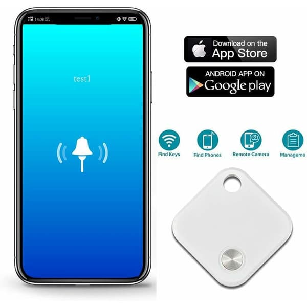 Nøglefinder, Bluetooth Tracker og Lydtracker, Anti-Lost Nøglefinder til Nøgler Hunde Katte, Objekt Locator (2 stk)-