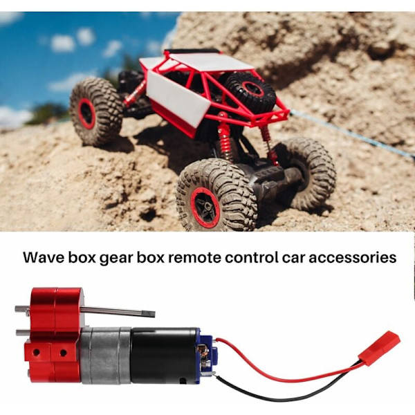 370 Metal Motor Gearbox Gear Box for C14 C24 B24 B36 MN D90 D99 MN99S RC Car Upgrade Parts, Red