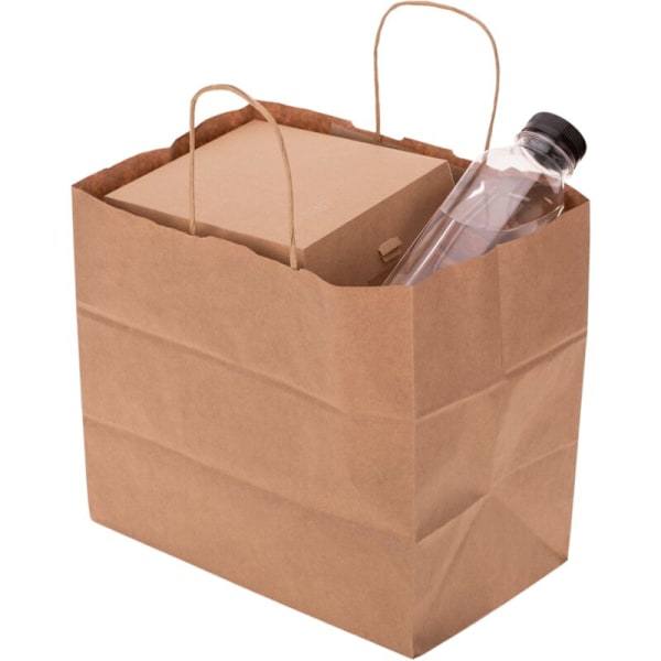 SOS bionedbrydelige kraftpapirposer med håndtag, 25 stk.