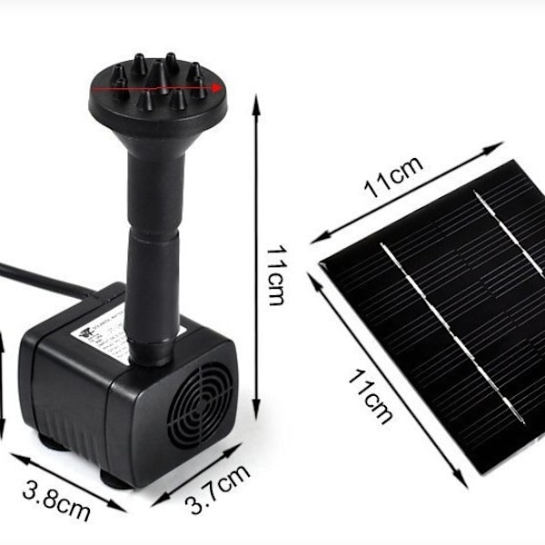 Solcellsvattenpump, solcellsvattenpump kraftpanel kit för damm, fontän pool trädgårdsdamm