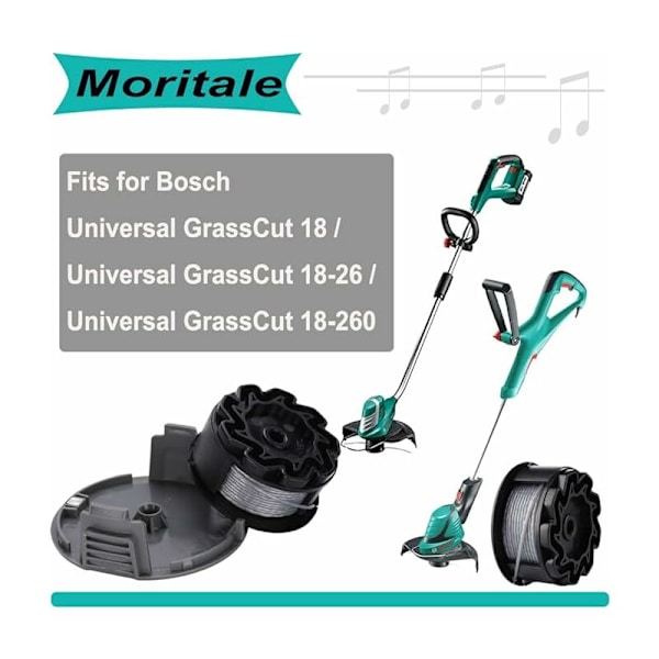 Græstrimmer spole, Φ1.6mm 6 m F016800570 til BOSCH græsslåmaskiner modeller: Universal GrassCut 18 / Universal GrassCut 18-26/UniversalGrassCut 18-260, til udskiftning