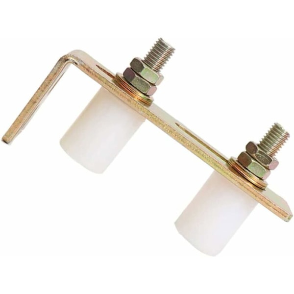 Skydedørsrulle, justerbar nylon dobbeltrulle, rullestøtte til bagstolpe til skydedøre (14,56 cm)
