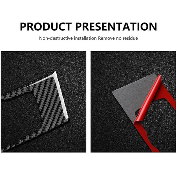 Car Fiber Air Conditioning CD Panel Sticker Cover Trim Decal for 3 Series E90 E92 E93 2005-2012 Tilbehør, A