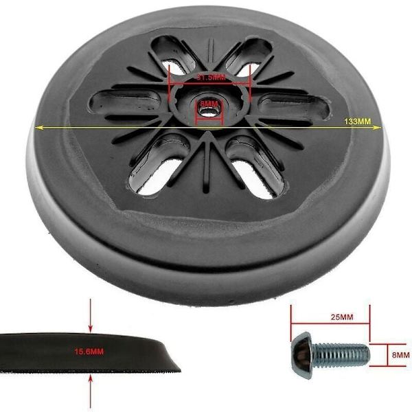 Hiontapää 150 mm - Eksentrisen hiomakoneen Bosch Gex 150 Ac, Pex 15 Ae, Gex 150 Turbo - 150 mm Poweka-ruuvilla