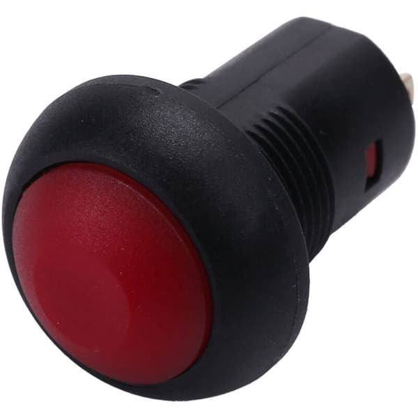 Vandtæt On-Off Latching Trykknap 12mm SPST 2A IP67, Rød