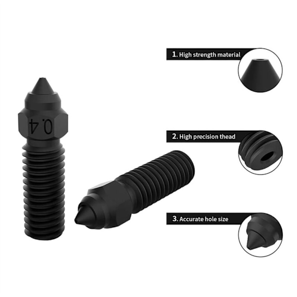 0,4 mm Hotend-dysesett for 3D-skriverekstruder, høy temperatur og slitesterk K1/K1 Max