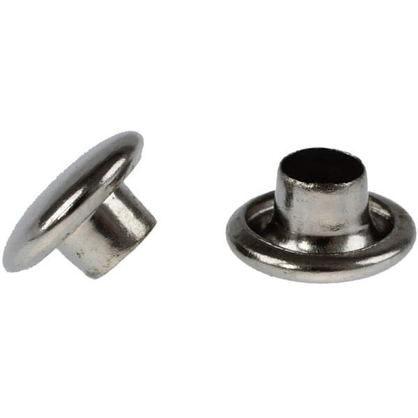 100 Sett 6mm Runde Jernnagler Hurtige Studs For Niting, Dekorering, Stramming Osv. - Sølv