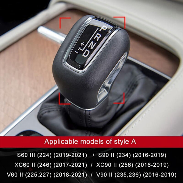 Växelspaksknoppskydd Dekalknappar för XC60 XC90 S60 S90 V90 S80 V40 XC70