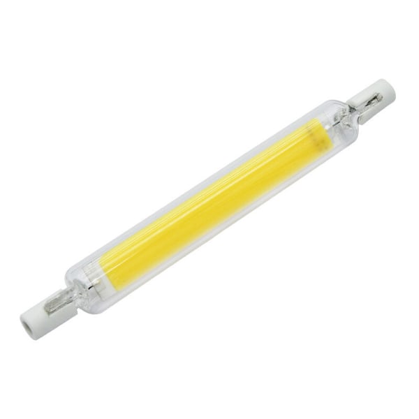 118mm R7S LED-pære, 10W AC220V/230V, ikke-dimbar lineær pære, dobbelendet reflektor, energisparende COB R7S-pærer, erstatnings halogenpære, varm L
