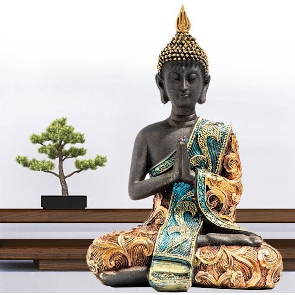 Buddha Statue Thailand Skulptur Resin Håndlavet Buddhisme Hindu Feng Shui Figur Meditation Hjem Indretning Ornament