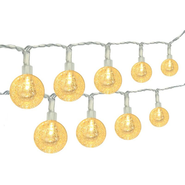 30M S14 240LED:tä Lämmin Valkoinen LED-Valojuova 5 Metrin Virtajohdolla 8 Eri Valotilalla E27 Lampuille Ulko- ja Sisätiloihin