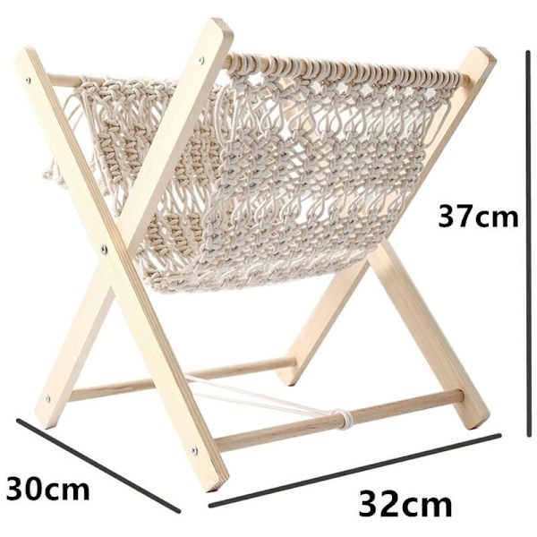 Boho Magasinholder, Dekorativ Makrame Magasinholder, Serviet Opbevaringskurv, Boheme Rustik Dekoration
