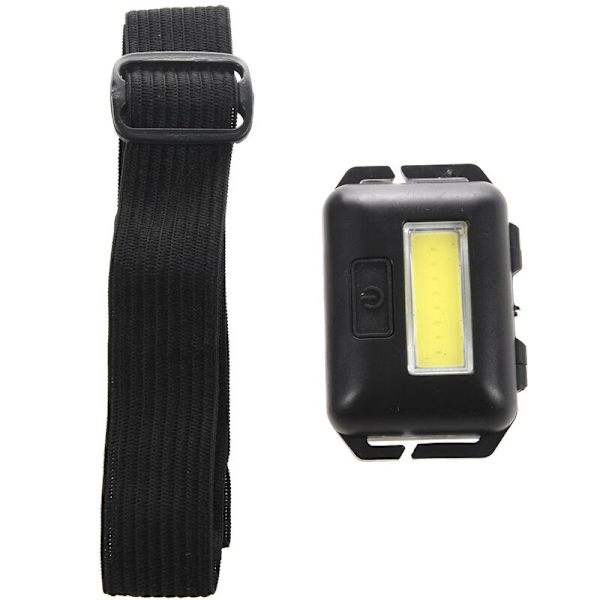 Cob Led Mini Huvudlampa Strålkastare 3 Lägen Regnfast Huvud Ficklampa För Utomhus Camping Fiske Svart