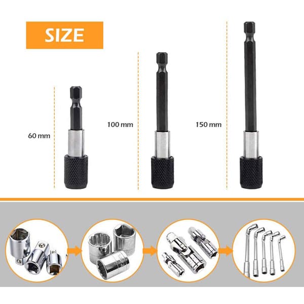 Flexibel borrbitsförlängning Hex Shank borrmutter borrbitsset, flexibel borrbit, universellt hylsadapterset