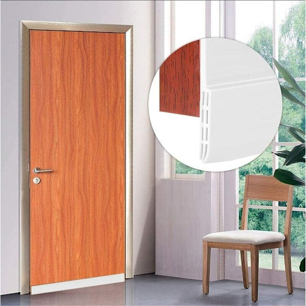 -Anti-Cold Dörrbotten Anti-Cold Drag Excluder 120 x 5 cm Lim Dörrbotten Anti-Noise Termisk Isolering Vindtät Mjuk Silikon Tätningslist