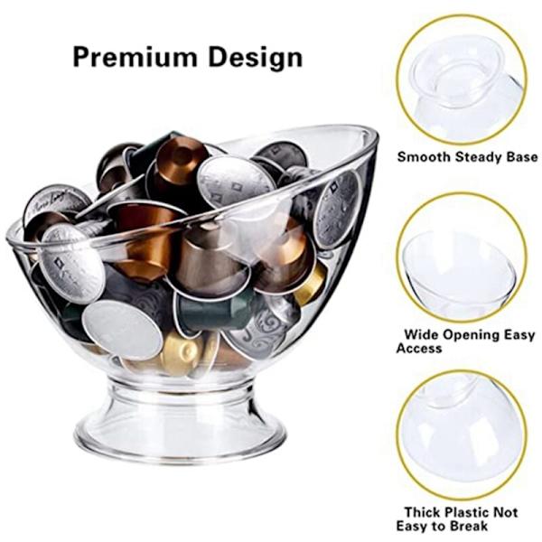 Kaffehållare, transparent plast K-kopphållare, bänkkaffehållare, kaffekapslar, kapselbox