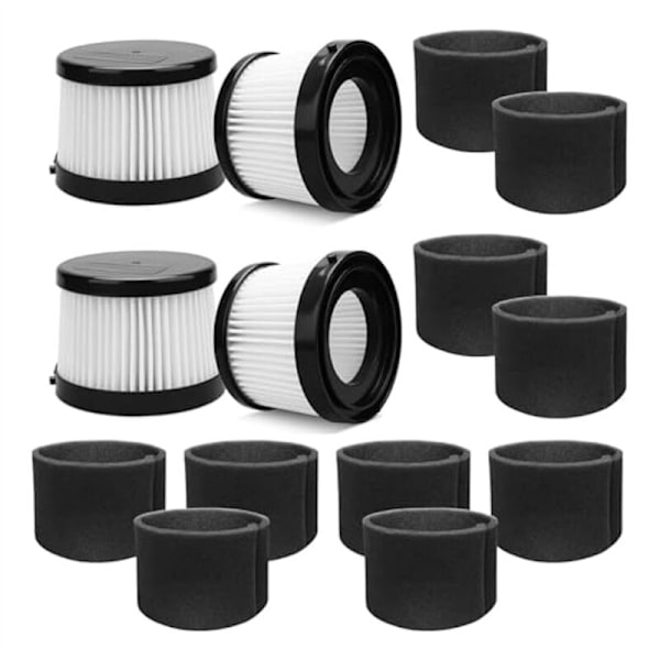 4 st DCV501HB Filter Passar för 20V Handhållen Dammsugare, Del DCV5011H. 10-pack Skum