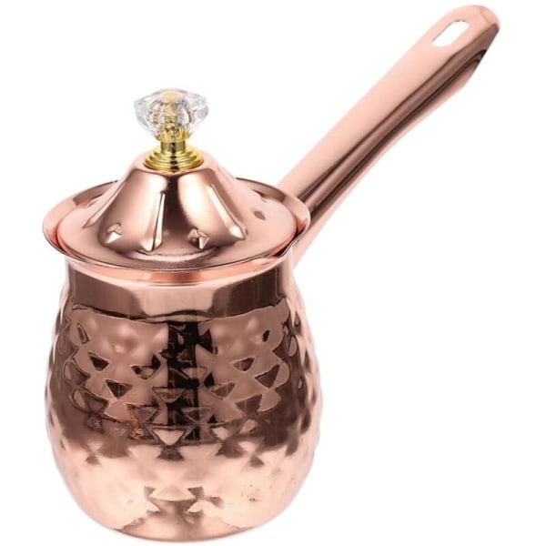 Copper Turkish Coffee Maker, Tea Coffee Maker, Milk Warmer, Hot Chocolate, Butter Pot 600Ml, Or Pink