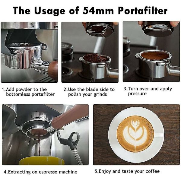 Pohjaton portafilter 54mm Breville Barista -sarjalle ja espressolle