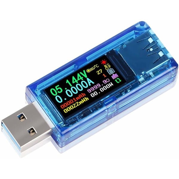 USB 3.0 Tester Multimeter 3,7-30V 0-4A USB Digital strøm- og spenningstester Meter Voltmeter Amperemeter Kapasitet Strømforsyning Lader Detektor Oppgradering
