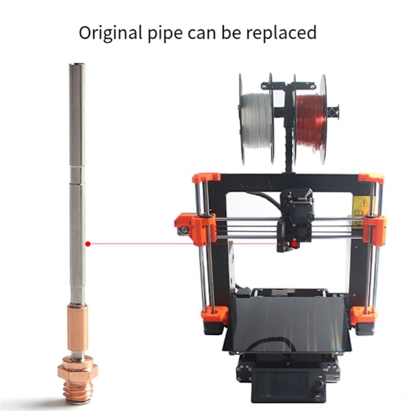 For Prusa MK4 Throat Hotend Kit Kobber Titanlegering 3D-skriverdel for tilbehør