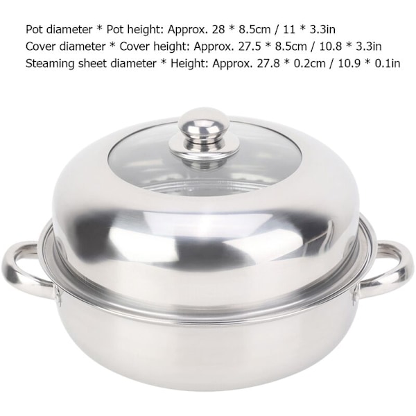 Madsteamer Pot, Rustfrit Stål Kogegryde