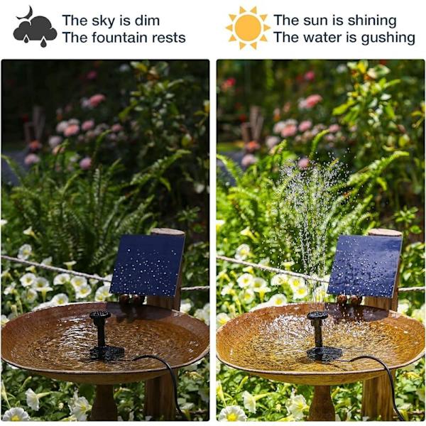 DIY Aurinkokäyttöinen Suihkulähde Pumppu, Aurinkopaneelilla Toimivat Lammikon Vedenominaisuus Pumppu 6 Suuttimella, DIY Aurinkolammikon Pumppu Puutarhaan, Lintukylpyyn, Akvaarioon