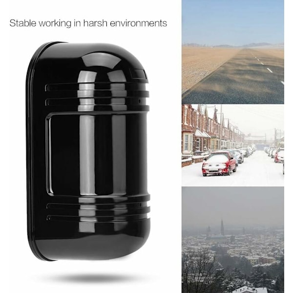 100M IR-larmsensor, Digital Puls-infraröd Sensor Dubbelstråle Infraröd Alarm, Osynlig Infraröd Sensor