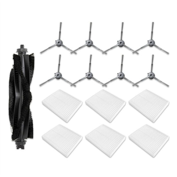 Tilbehørspakke til Clean L50, L50, L60, L60 Hybrid Støvsuger, Dele, Rulle Sidebørste, HEPA Filter - 15 stk.