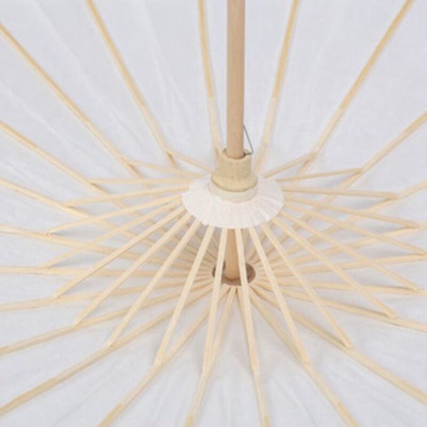 6 stk. Papir Parasol Paraply Bryllup Fest Favor 60Cm Bambus Paraplyer til Brudebrud Shower Midtpunkter Foto Props