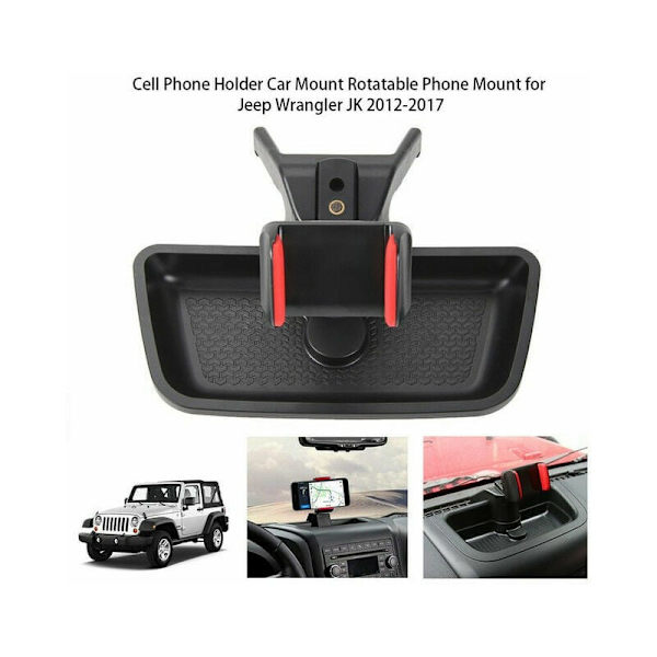 Mobiltelefonholder til bilmontering, roterende telefonholder til Jeep Wrangler JK 2012-2017