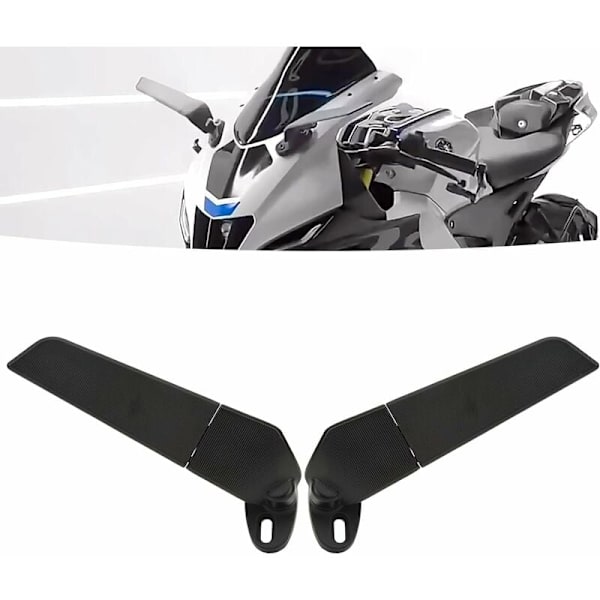 2-pack Motorcykelbackspeglar, Universal Justerbara Rotationsbara Backspeglar för ATV-Ersättnings Sidospieglar