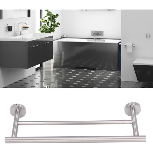 Rostfritt stål Dubbel Handduksställ, Modern Stil Handduksställ, Badrum, Sovrum, Kök
