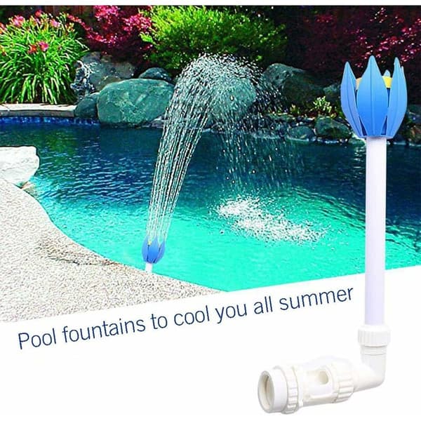 Fontän för ovanmarkspool, utomhusdamm, vattenfall, tillbehör till utomhuspool, fontän för vattenfall i pool, ovanmarkspool