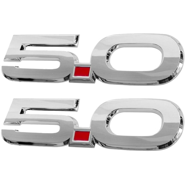 For 2015-2020 GT 5.0 F250 Chrome Side Fender Emblems - Par Navneskilt Klistremerke