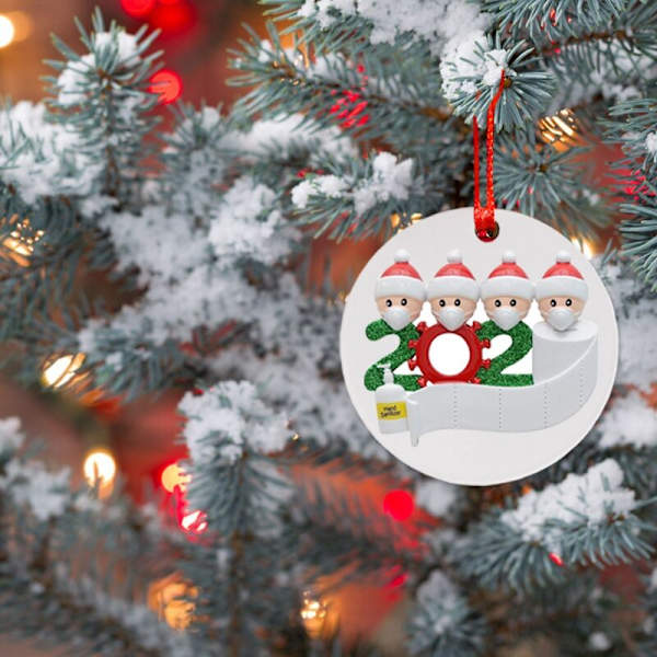 2020 Personlig Survivor Juledekorasjon DIY Håndlaget: Velsignelse Juletre Keramisk Håndlaget-2 Personer