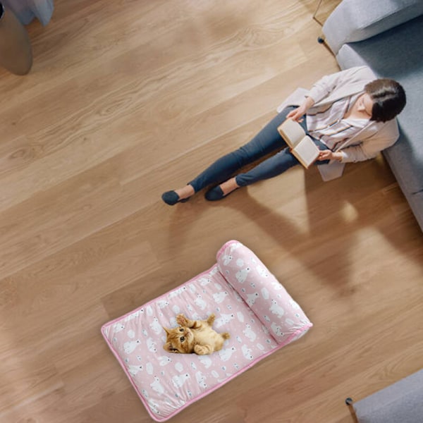 Kissan ja Koiran Jäähtyvä Alusta, 60x40CM Koiran Jäähtyvä Alusta Tyynyllä, Itsejäähdyttävä Lemmikin Jäähtyvä Alusta Pysyy Viileänä Pitempään