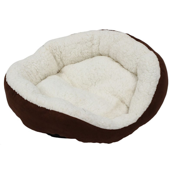 Koirille ja lämmin pehmeä sänky Lemmikkityyny Pentu Sänky Sohva Matto Kennel Pad Kahvinvärinen Koko 42 x 40 x 13cm Tuumaa(M)