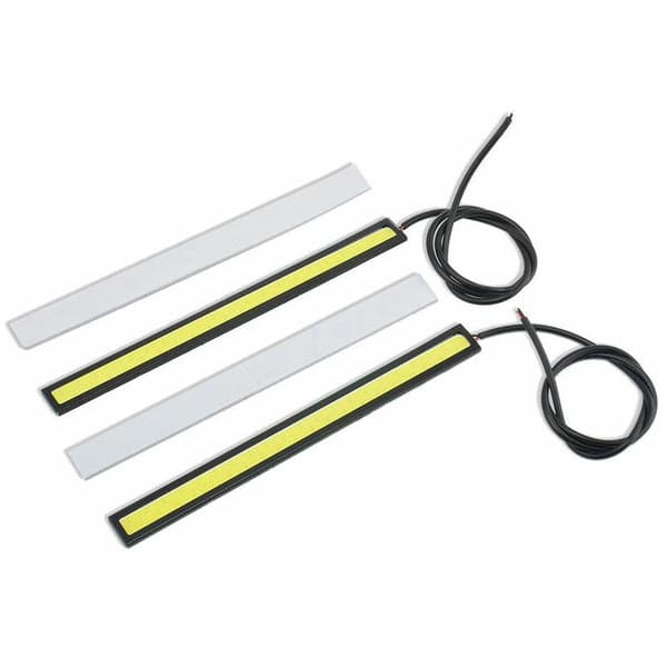 2 x Vanntett Bil Tåkelys Kjørelys Super DRL COB LED Lys Hvit