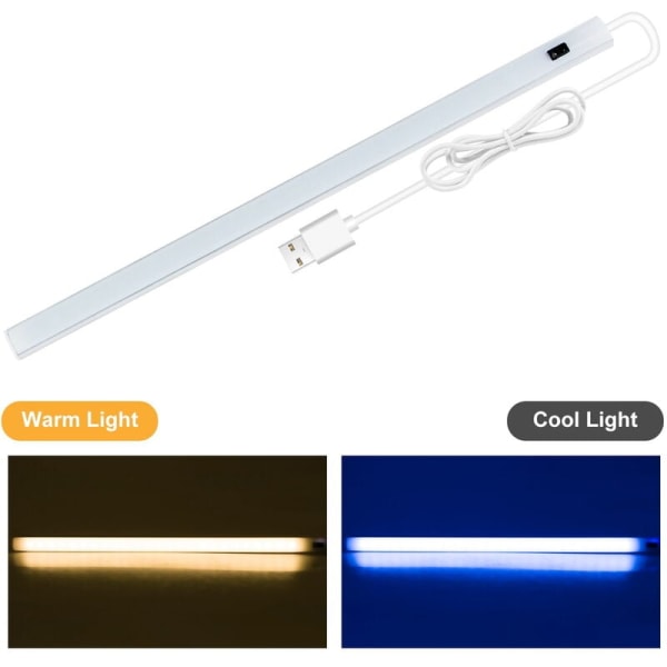 5V USB LED-remsa skrivbordslampa handsvepsbrytare rörelsesensorlampa studierum under skåp kök lampor 30cm varmt ljus