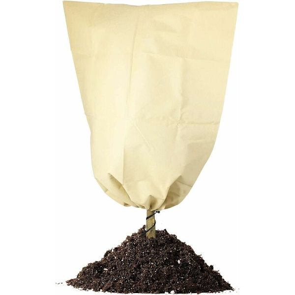 Frostbeskyttelsesdeksel for vinterplanter -- Rivbestandig - 100 x 80 cm - Beige-