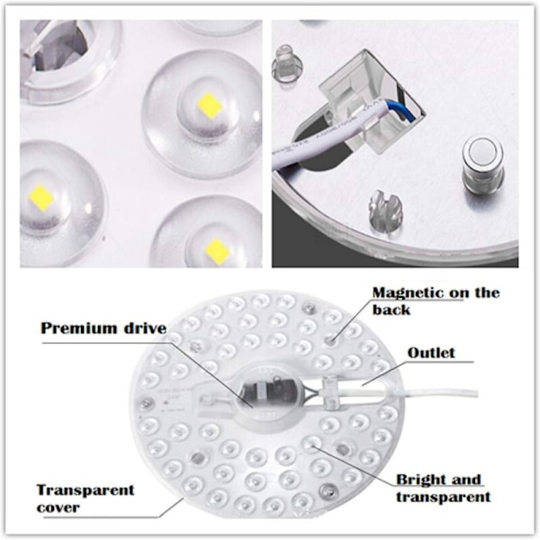 18W Smd5730 LED Taklampe Sirkel Lysmodul Sirkulær Panellampe Ac220V - 18W