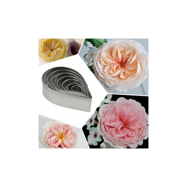 7 st Cookie Cutter Drop Cookie Cutter Biscuit Fondant Cake Shape Cookie Cutters för kakor Sockerbröd Making Biscuits Choklad (Silver)