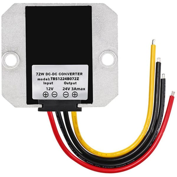 2X DC-DC Konverter 12V Step Up til 24V 3A 72W Strøm Bilregulator