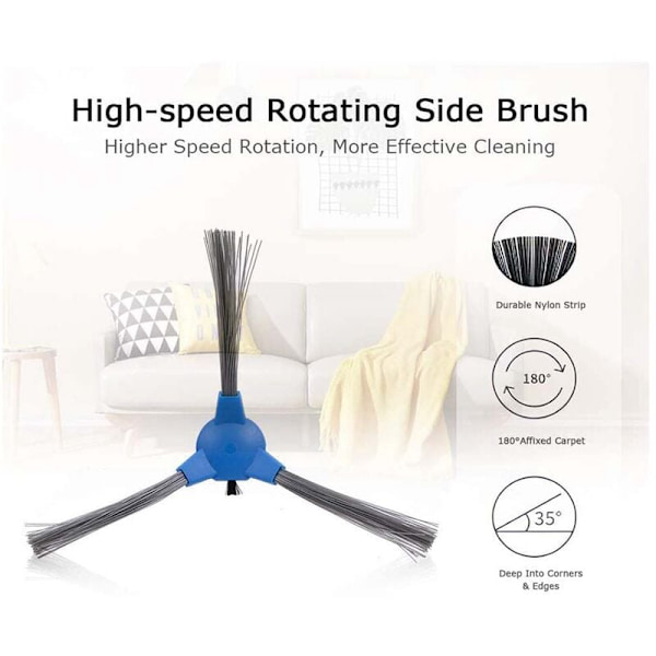Passar till Robovac 11S Robovac 12 Robovac 15C Robovac 30 Robovac 30 Robovac 35C Pack med 6 dammsugare sidoborstar