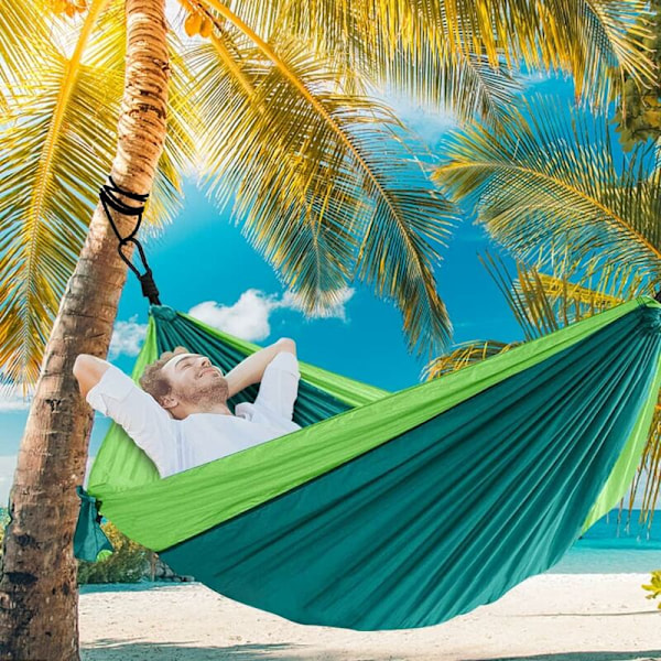 Ultralight Travel Hammock - Double and Single - Maximum Load: 250 kg (260 x 140 cm) - Hammock for Outdoor, Indoor, Garden, Patio, Survival, Camping