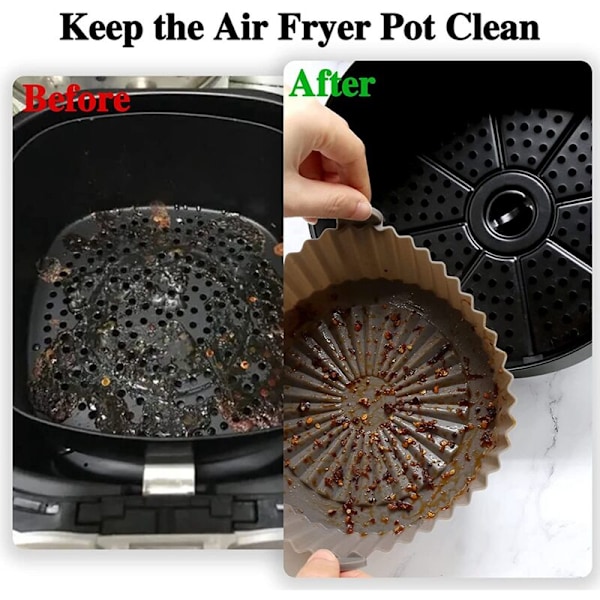 Silikonform för Airfryer, Icke-klibbig Beläggning Värmebeständig Airfryers, Återanvändbara Ugn Tillbehör Fack