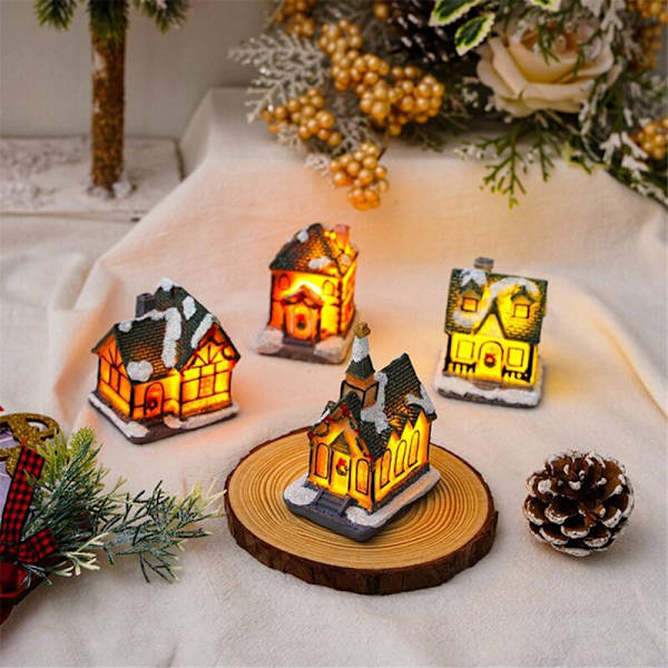 Vinter Jul Ornament Jul Harts Dekoration Figur Samlarobjekt Figur